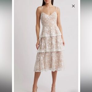 Lucy Paris - NEW Tie Strap Tiered Lace Cocktail Dress